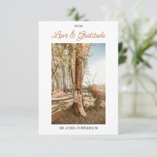 Carte De Remerciements Feuilles Florales Aquarelle