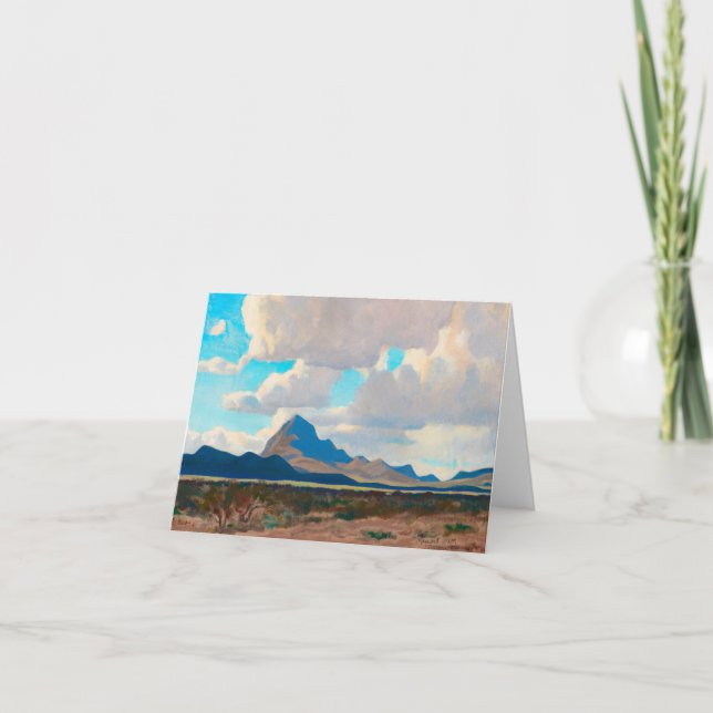 Carte De Remerciements Février après-midi, Tucson Mountains par Dixon (Devant)