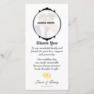 Carte de remerciements (Fiançailles/Mariage/Annive