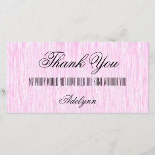 Carte De Remerciements Fibre rose