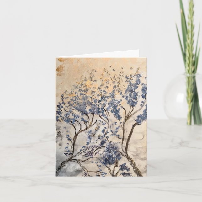 Carte De Remerciements Fiche de notes de branches délicates (Devant)