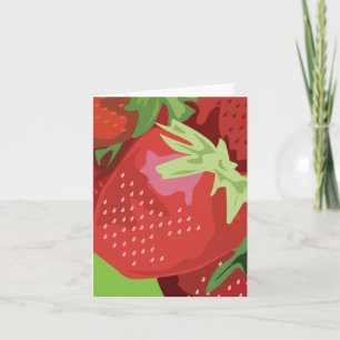 Carte De Remerciements Fiche de notes de fruits - Fraises
