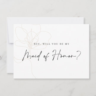 Carte De Remerciements Fiche de proposition du Rose Bridesmaid