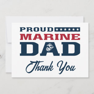 Carte De Remerciements Fier Marine Papa - Couleur