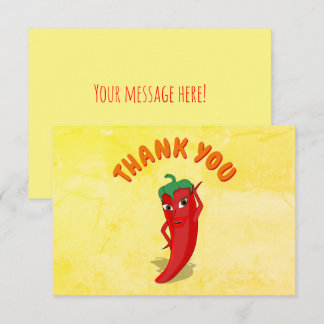 Carte De Remerciements Fiesta Red Hot Pepper Diva Texte personnalisé