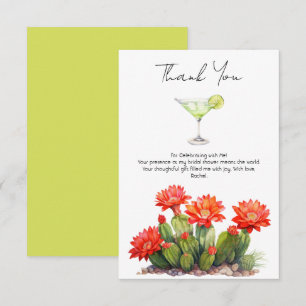 Carte De Remerciements Fiesta Thème Cactus Martini Fête des mariées