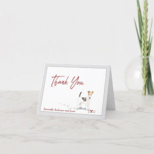 Carte De Remerciements Fil Haired Fox Terrier Chien Personnalisé & Os The