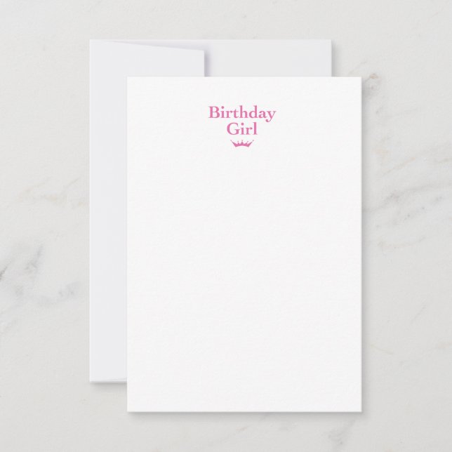 Carte De Remerciements Fille d'anniversaire (Devant)