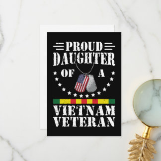 Carte De Remerciements Fille fière d'un vétéran du Vietnam Cadeau patriot