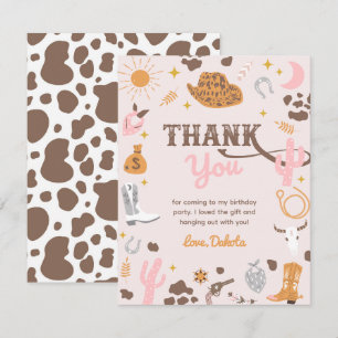Carte de remerciements fille   Merci Wester fille