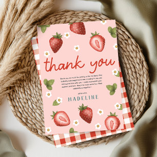 Carte De Remerciements Filles Berry First Enfants 1er Anniversaire