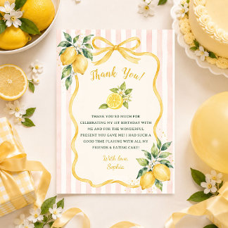 Carte De Remerciements Filles Jaunes Modernes Notre Pincée 1er Anniversai