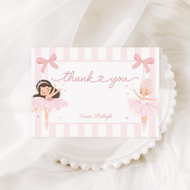 Carte De Remerciements Filles Tutu Coquette Ballerina (Créateur téléchargé)