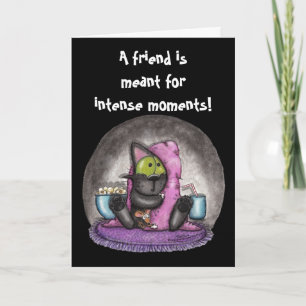 Carte De Remerciements Film effrayant - chat et souris
