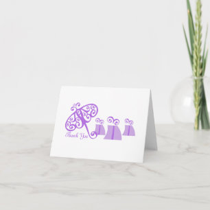Carte De Remerciements Fin/Merci/Violet