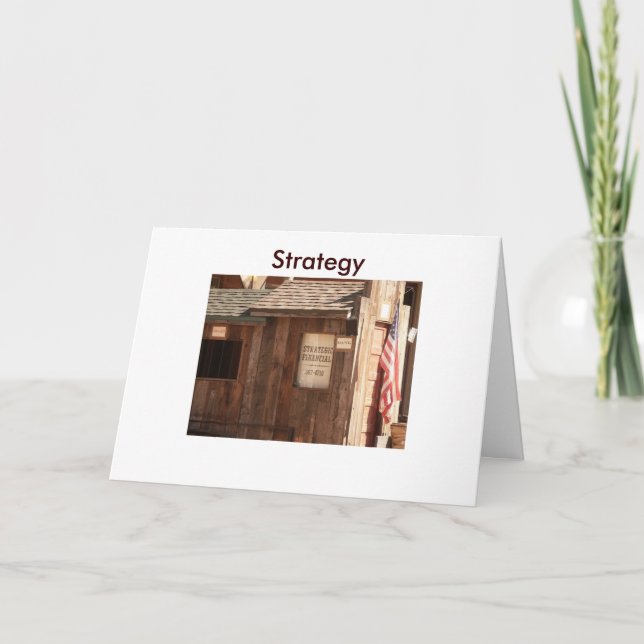 Carte De Remerciements Financière stratégique (Devant)