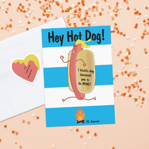 Carte De Remerciements Fire Jumping Hot Kids School Valentine's Day Card