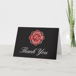 Carte De Remerciements Firefighter Thank You Greeting Card