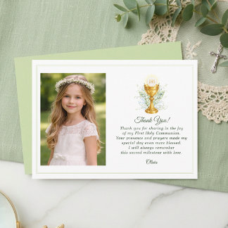 Carte De Remerciements First Holy Communion Photo Elegant