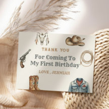 First Rodeo Wild West Cowboy Blue Birthday