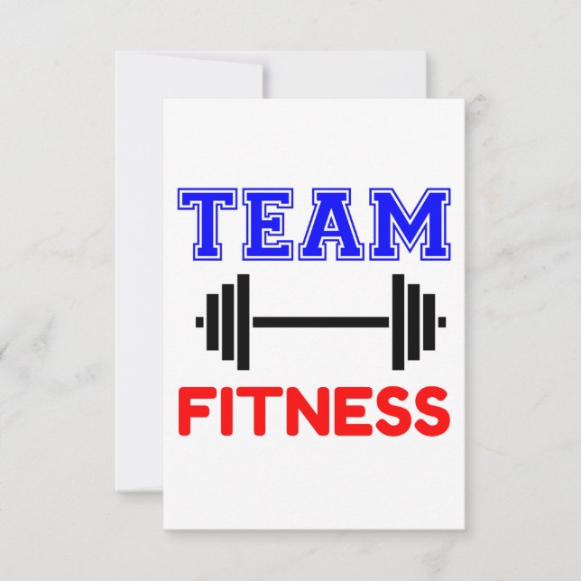 CARTE DE REMERCIEMENTS FITNESS DE L'ÉQUIPE (Devant)