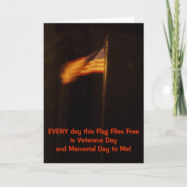 Carte De Remerciements Flag des Vétérans et Memorial Day (Devant)