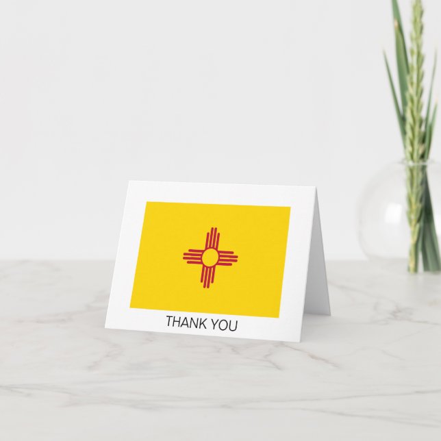 Carte De Remerciements Flag du Nouveau-Mexique (Devant)