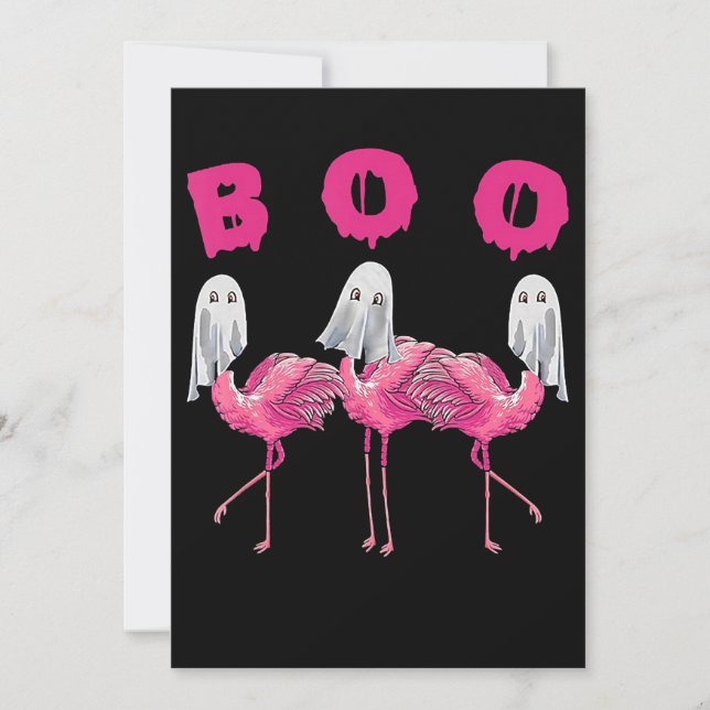 Carte De Remerciements Flamant rose | Costume Halloween Flamant rose Fant (Devant)