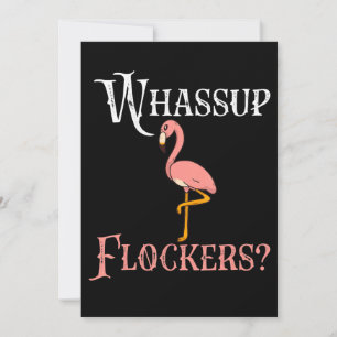 Carte De Remerciements Flamant rose Flamant rose Whassup Flockers
