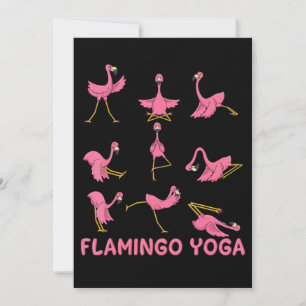 Carte De Remerciements Flamingo Méditation par position du yoga flamingo
