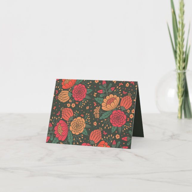 Carte De Remerciements fleur (Devant)