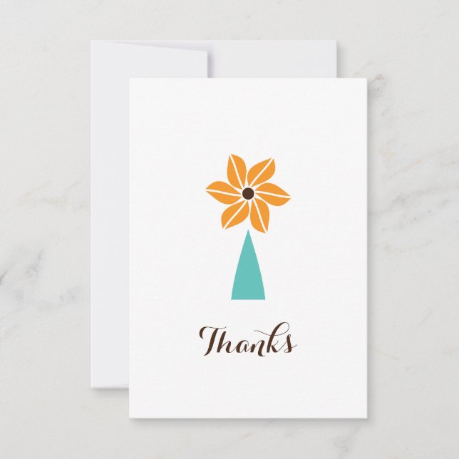 Carte De Remerciements Fleur automne (Devant)