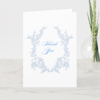 Carte De Remerciements Fleur Bleue