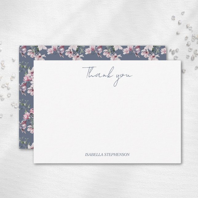 Carte De Remerciements Fleur de cerisier rose élégante remerciement flora (Créateur téléchargé)
