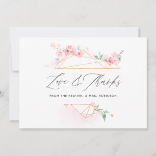 Carte De Remerciements Fleur de cerisier rose Printemps photo