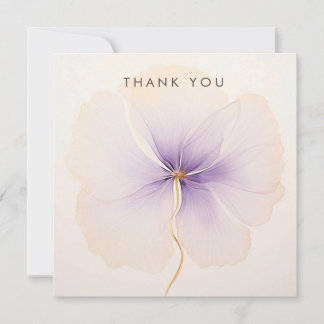 Carte De Remerciements Fleur de lavande minimaliste à l'aquarelle