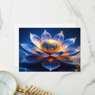 Carte De Remerciements Fleur de lotus lumineuse et brillante