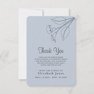 Carte De Remerciements Fleur de mémoire Sympathy