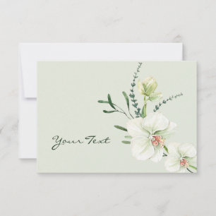 Carte De Remerciements Fleur d'orchidée blanche