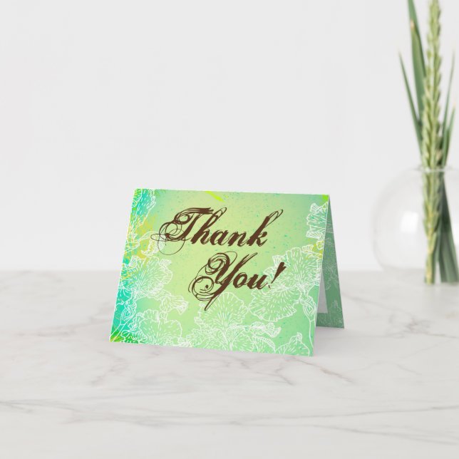 Carte De Remerciements Fleur Hawaï de l'Hibiscus du printemps plié (Devant)