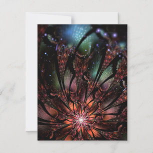 Carte De Remerciements Fleur imaginaire fractale douce et tendresse