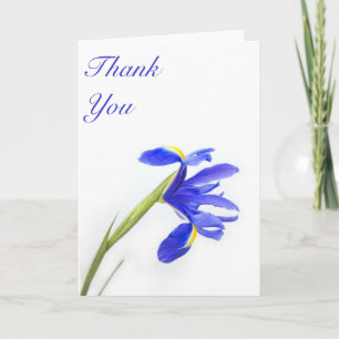 Carte de remerciements Fleur Iris Violet