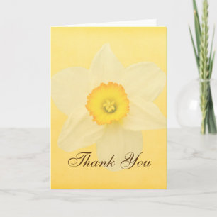 Carte De Remerciements Fleur jaune de jonquille de ressort