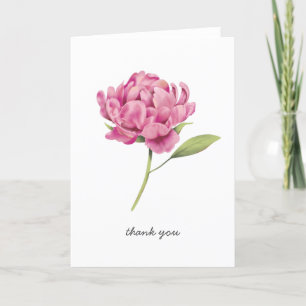 Carte De Remerciements Fleur rose