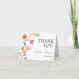 Carte de remerciements fleur sauvage