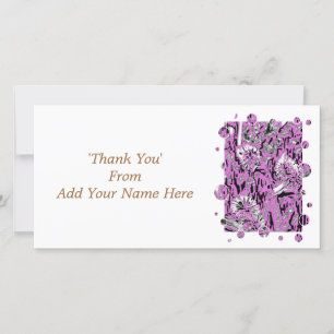 CARTE DE REMERCIEMENTS FLEUR SAUVAGE