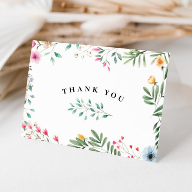 Carte de remerciements fleur sauvage (Créateur téléchargé)