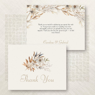 Carte De Remerciements Fleur sauvage Automne Automne Automne Élégant Mari