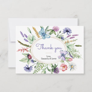Carte De Remerciements Fleur sauvage Boho Baby shower Mariage événement p