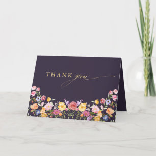 Carte De Remerciements Fleur sauvage de printemps coloré Meadow Garden Ma